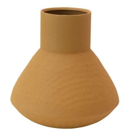 Ezra Mustard Stainless Steel Table Vase