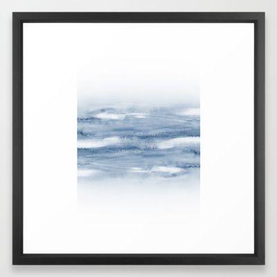 Watercolour Abstract Clouds Framed Art Print