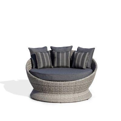 Alejandre Wide Outdoor Wicker Patio Daybed with Cushions