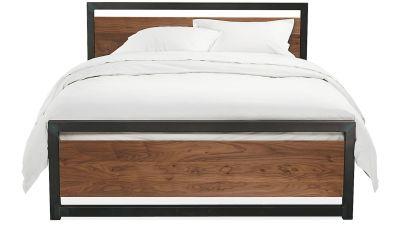 Piper Wood Panel Bed In Natural Steel-King
