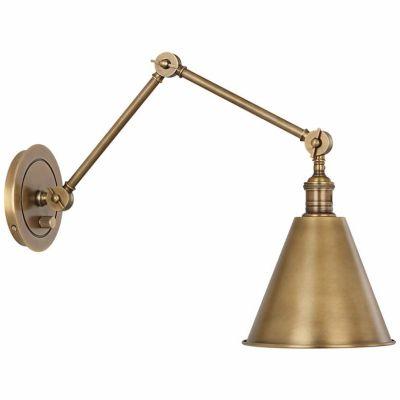Robert Abbey Alloy Warm Brass Plug In Swing Arm Wall Lamp