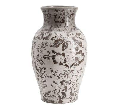 Collette Handcrafted Floral Terra Cotta Vase