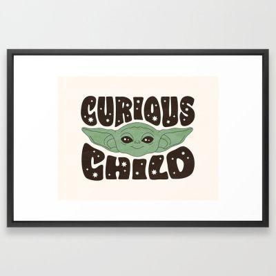 Curious Child Art Print with frame 24" x 36"