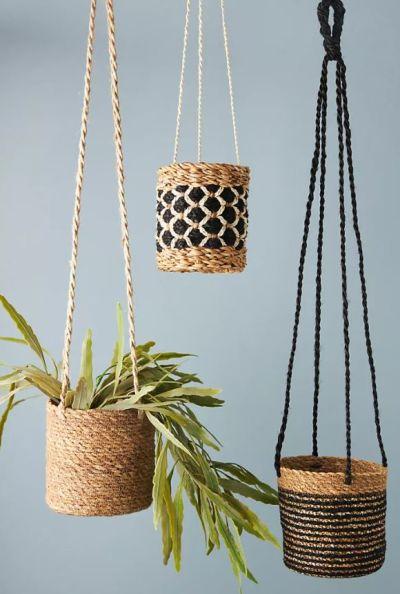 Woven Hanging Planters