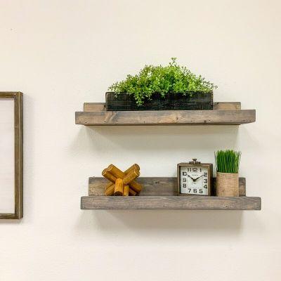 Kalel 2 Piece Pine Solid Wood Picture Ledge Wall Shelf (Set of 2)