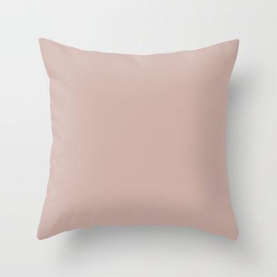 Pastel Rose Solid Color Parable to Valspar Damask Dunes Throw Pillow