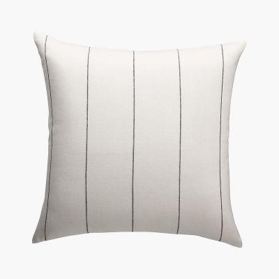 Pinstripe White LIinen Pillow