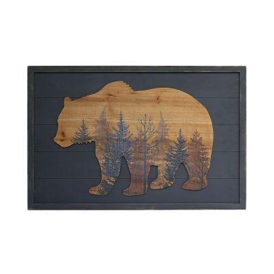 Rustic Wood Grizzly Bear Wall Décor