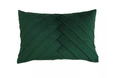 James Pleated Velvet Throw Pillow With Insert- 20"x14"