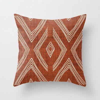 BIRCH IN RUST THROW PILLOW WITH INSERT