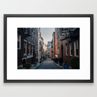 THE NORTH END BOSTON ART PRINT WITH FRAME