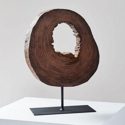Wood Slice Object on Stand
