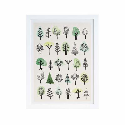 Happy Trees Framed Wall Art With Frame