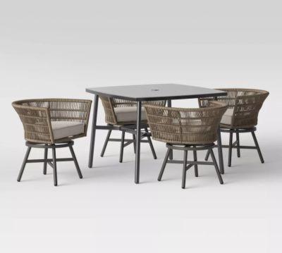 Hardoy Patio Dining Set with Swivel Chairs