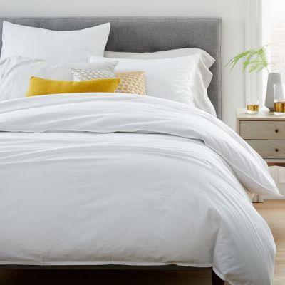 Organic Washed Cotton Percale Duvet Cover King
