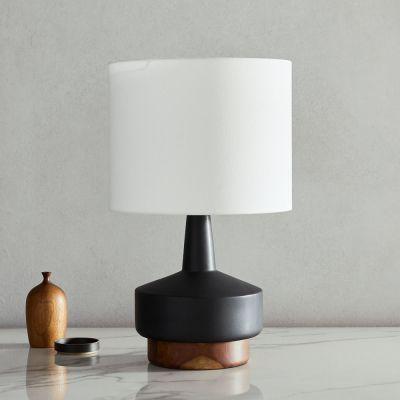 Wood And Ceramic Table Lamp