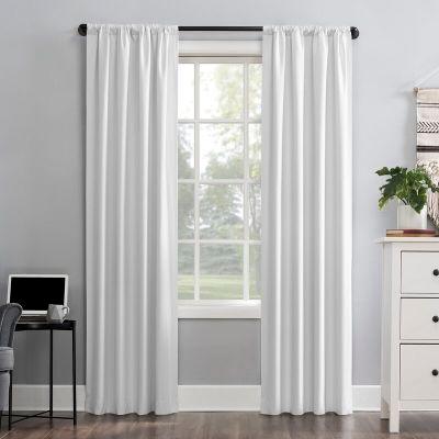 Solid Max Blackout Thermal Rod Pocket Single Curtain Panel