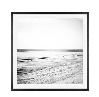 Black and White Bay Blues Framed Print With Frame