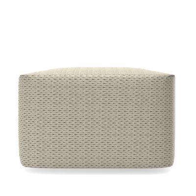 Braided Handwoven Pouf -Ivory