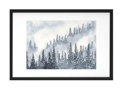 A Gray Forest Art Print With Frame  24" x 36"