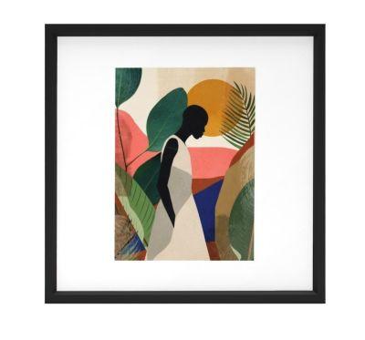 Tropical Girl Art Print With Frame