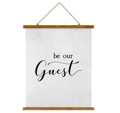 Microfiber Be Our Guest Scroll Tapestry 