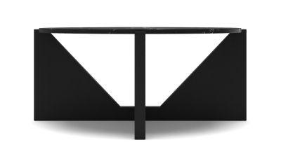 Miro Black Marble Coffee Table with Black Wood Base