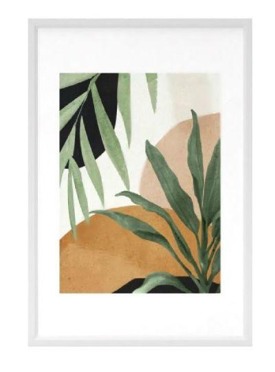 Abstract Art Tropical Leaves 4 Art Print With Frame 26''x38''