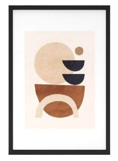 Abstract Minimal Shapes 33 Art Print With Frame-24"x36"
