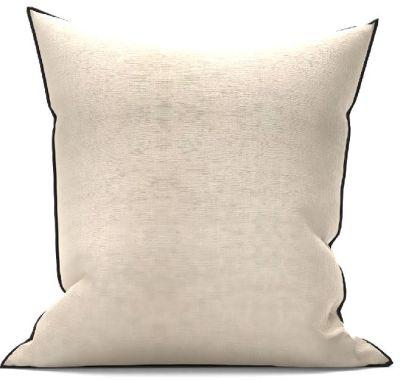 Moonbeam Merrow Stitch Cotton Pillow With Insert-23"x23"