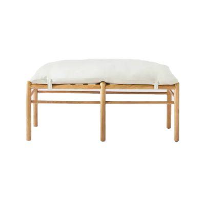 Emery Wood and Upholstered Bench Natural