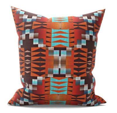 Native American Throw Pillow With Insert-18"x18"
