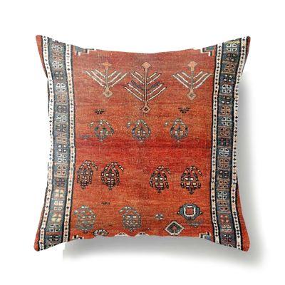 Bakhshaish Azerbaijan Northwest Persian Carpet Print Throw Pillow With Insert-15"x15"