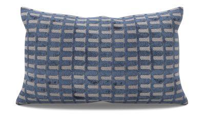 Cut Velvet Archways Pillow Cover - 12&quot;x21&quot; - Regal Blue