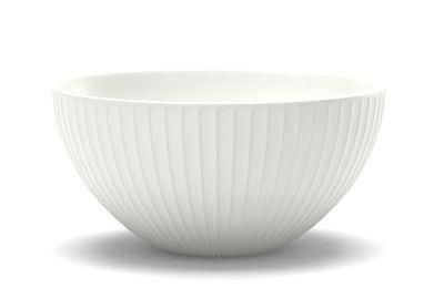 Textured Stoneware Serving Bowls - White Lines