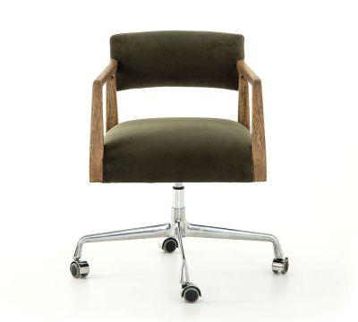 Belden Velvet Swivel Desk Chair