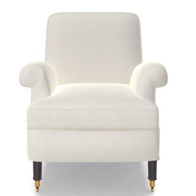 Mercer Rolled Upholstered Armchair with Casters