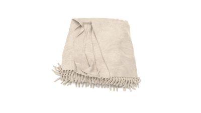 Chenille Hand Knotted Fringe Throw