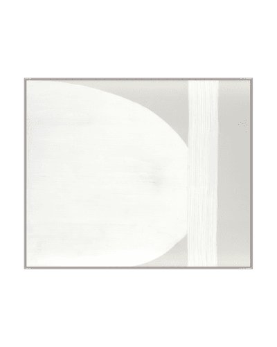 Gray And White Abstract With Frame 62'' x 52''