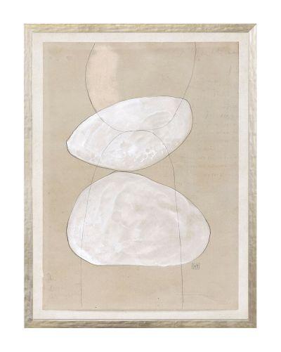 Beige Abstract 11 With Frame 25"x33"