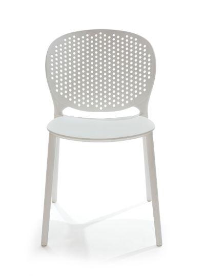 Dot White Dining Chair