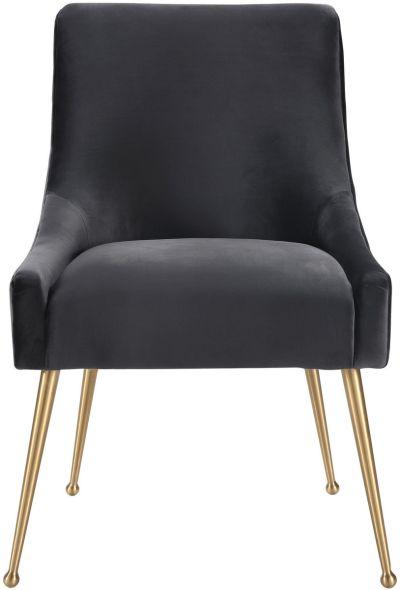 Beatrix Grey Velvet Side Chair