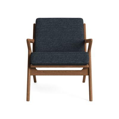 Espresso Ace Lounge Chair in Baltic Blue