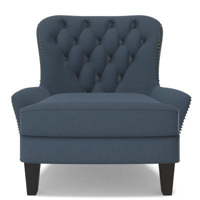Cardiff Tufted Upholstered Armchair with Nailheads