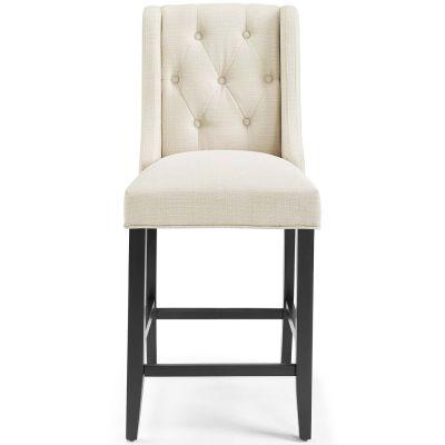Baronet Tufted Button Counter Stool Beige