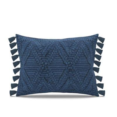 Lumbar Woven Textured Diamond Throw Pillow No Insert-20"x13"