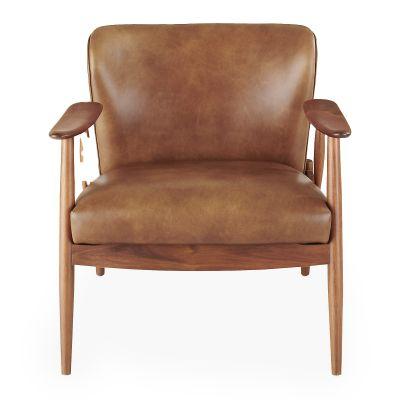 Troubadour Saddle Leather Wood Frame Chair