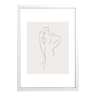 Delicate Line Woman Recessed With Frame-13"x19"