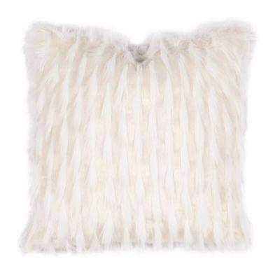 Geode Luxe Square Faux Fur Pillow with Insert-22"x22"