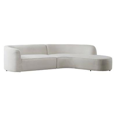 Luxury Contemporary Leathaire Arc Curved Sofa
